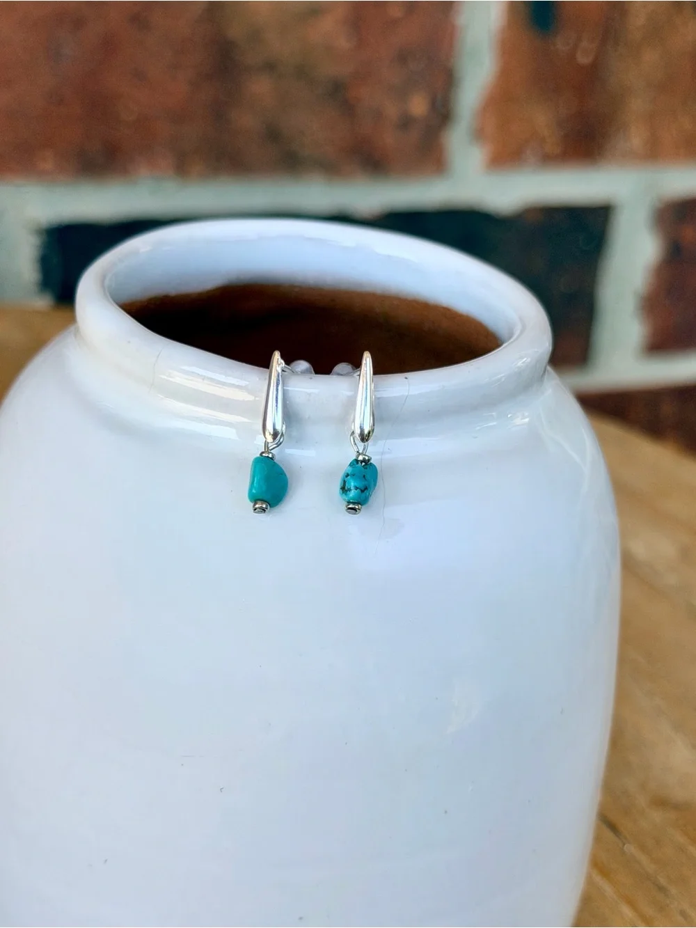 Dainty Turquoise Dangle Earrings